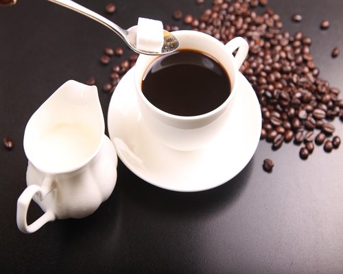 short break during a regular workday with a coffee cup